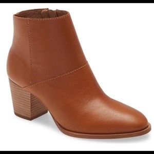 MADEWELL BOOTIE: The Rosie Ankle Boot in cognac